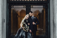 Wiccan inspired autumnal cemetery wedding shoot