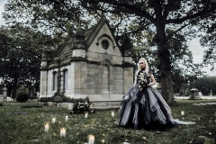 Wiccan inspired autumnal cemetery wedding shoot